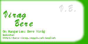 virag bere business card